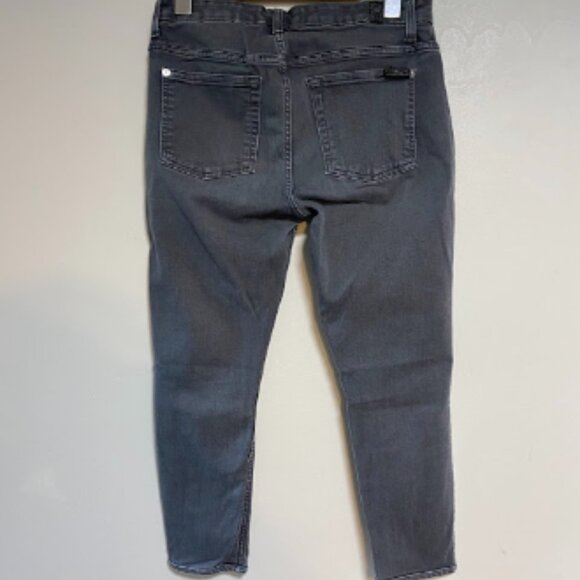 7 For All Mankind b(air) High Waist Washed Black Women's Skinny Jeans Size 27 - Picture 7 of 11